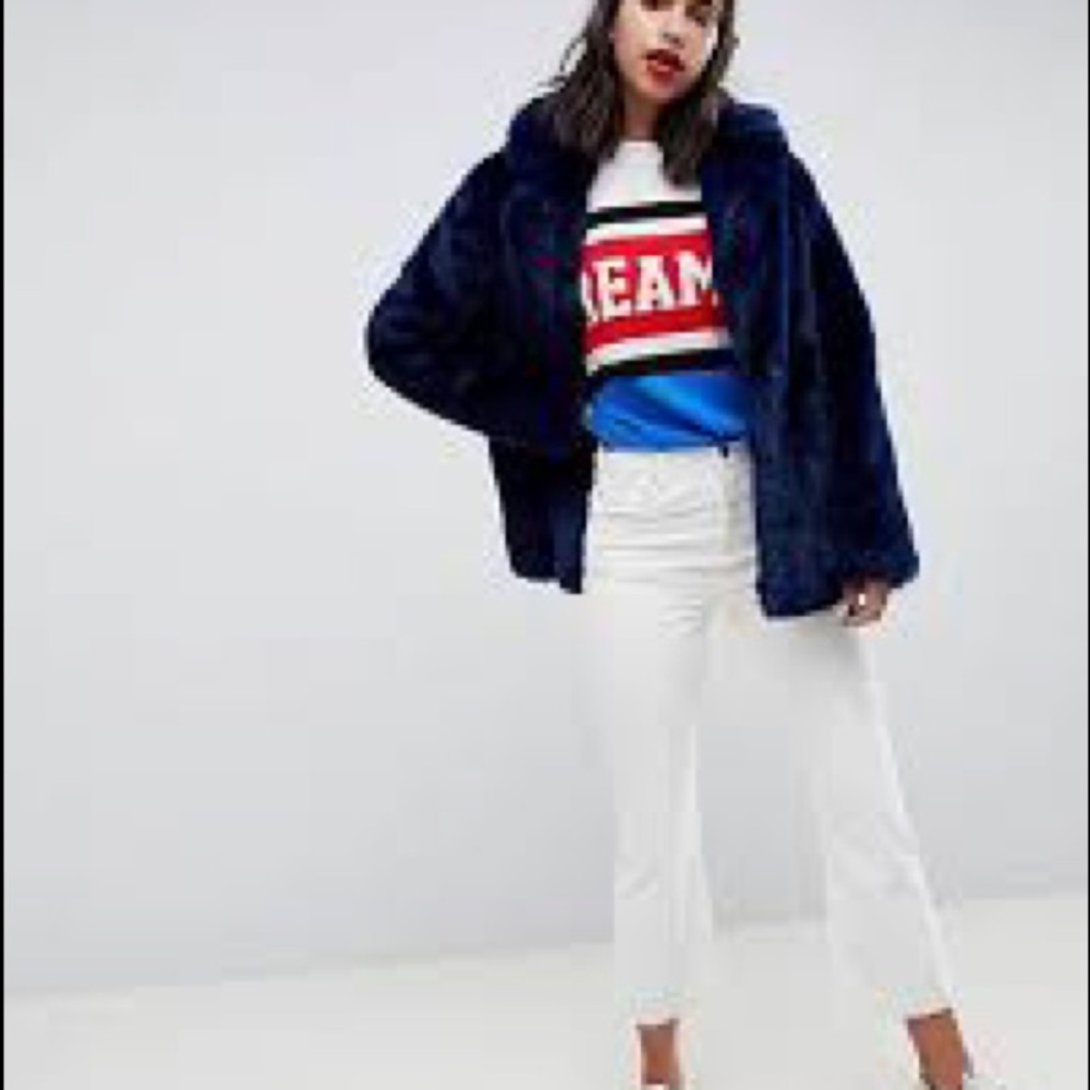 COPY - Blue Faux Fur Coat - ASOS - Plus/Curve 16